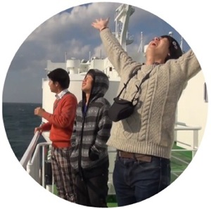 男子大学生3人で行く上五島